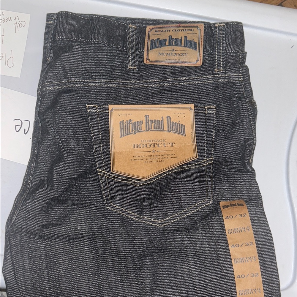 Tommy Hilfiger Men's Dark Blue Bootcut Jeans